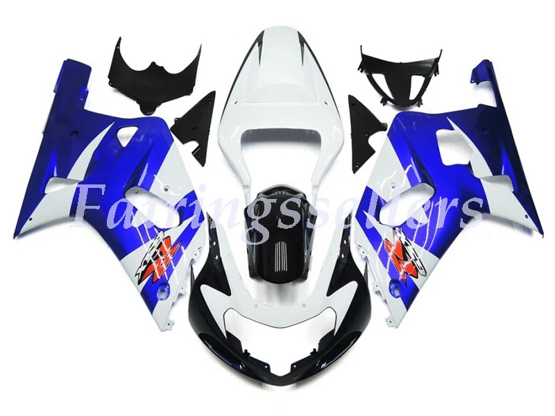 

New ABS Plastic Fairings Kit Fit For Suzuki GSXR600 GSXR750 GSXR 600 750 01 02 03 2001 2002 2003 white blue