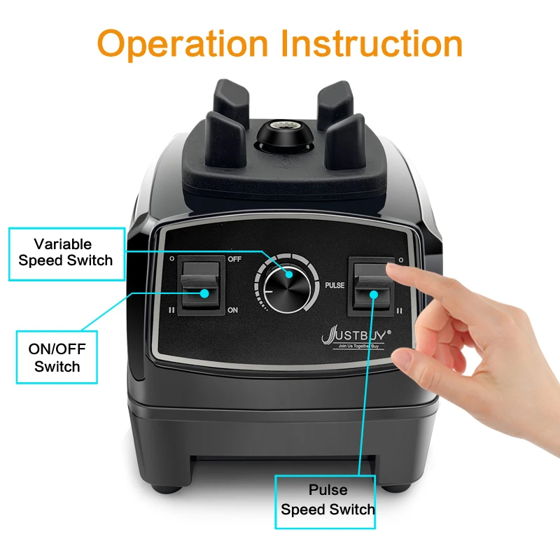 Multifunction Blender BPA Free Professional Blender Mixer Juicer High Power Food Processor Ice Smoothie Bar Fruit Blender