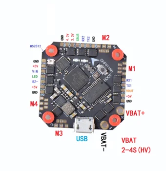 

GHF411AIO F4 Flight Controller AIO Betaflight OSD 2-4S BLHELI_S 20A / 30A ESC Brushless for 3-5'' Mini RC Drone Quadcopter