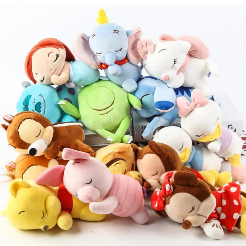 Дисней лежащий спящий пельбо стежка маленькая Русалка Винни Пух поросенок плюшевые игрушки мягкие животные для детей подарок на день рождения