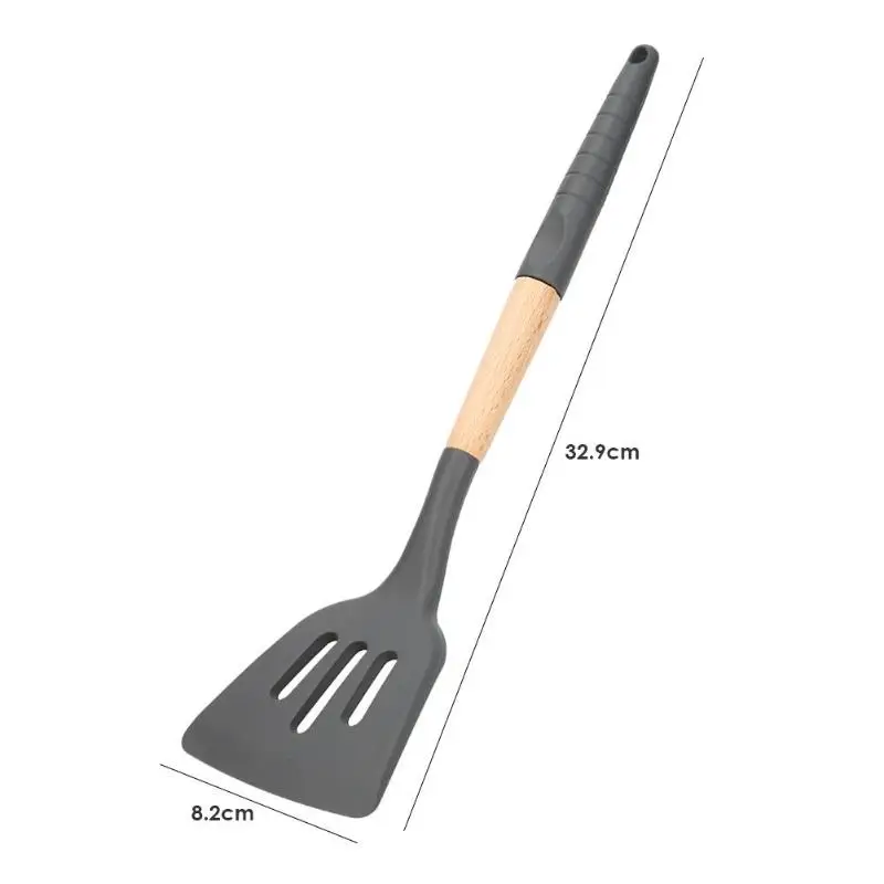 1 шт. кухонная утварь инструмент с ручки из бука для приготовления пищи силиконовые деревянные кухонные принадлежности лопатка приспособления для выпечки