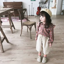 Zmbaby2019 осень стиль для девочек вельветовые широкие 9 брюки из вельвета, для мальчика, брюки для девочек