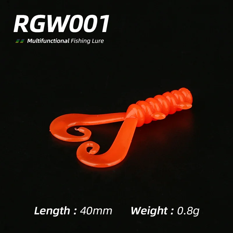 Ardea Macio Isca 12 Pçs Tpr Duplo Encaracolado Silicone Artificial Worm Água Salgada Truta Swobblers Pesca Equipamento 8 - 7 Iscas artificiais
