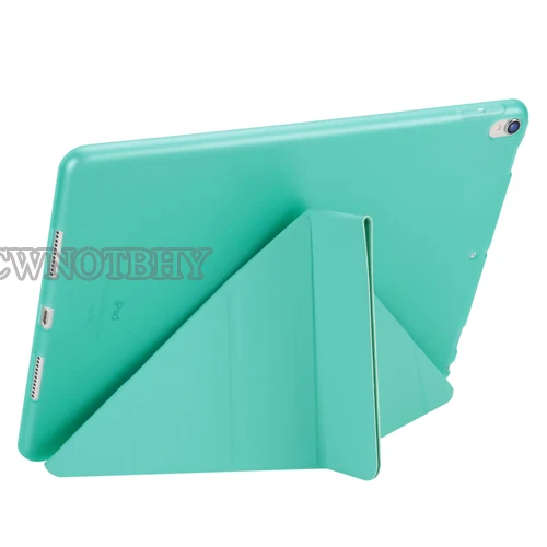 Чехол для iPad air 3 iPad Pro 10,5, мягкий силиконовый чехол из ТПУ с откидной крышкой из искусственной кожи - Цвет: mint green