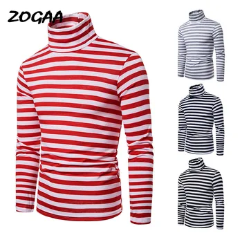 

ZOGAA 2020 new men's striped foundation European street style T-shirt long-sleeved T-shirt men's loose head