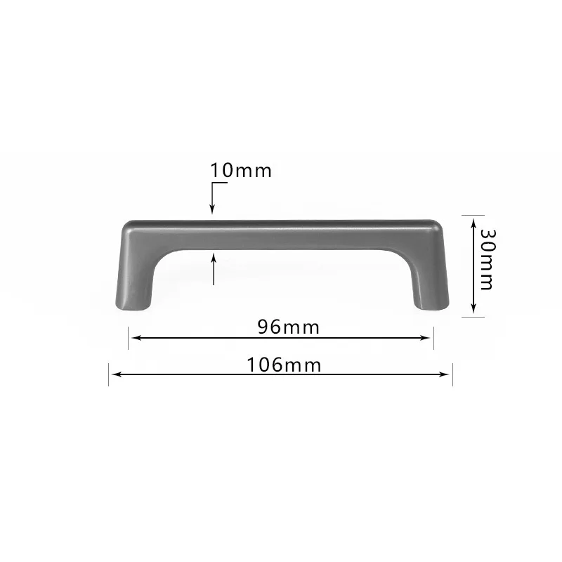 Современный кухонный шкаф ручки полированный металлический выдвижной ящик шкафа мебели дверная ручка Handles-1Pack - Цвет: 96mm