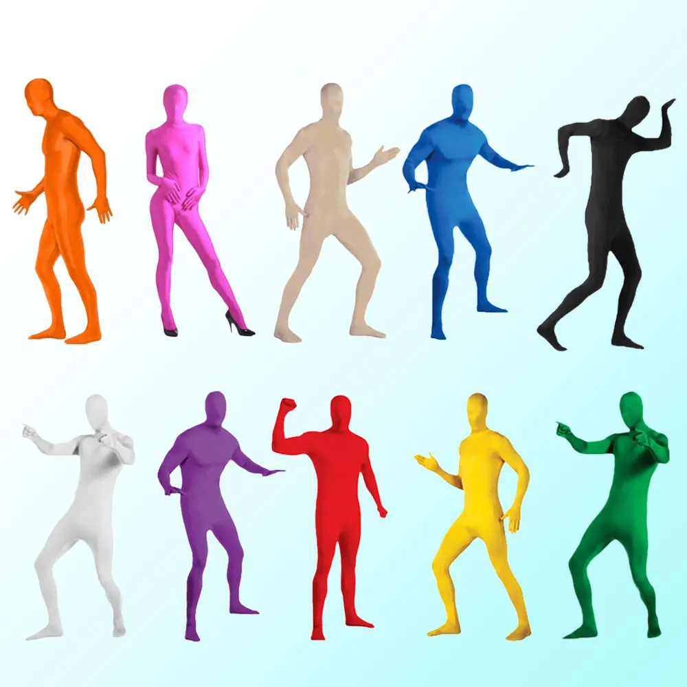 

Morph Costume Halloween Adult Fancy Dress Stage Cosplay Black Person Bodysuit