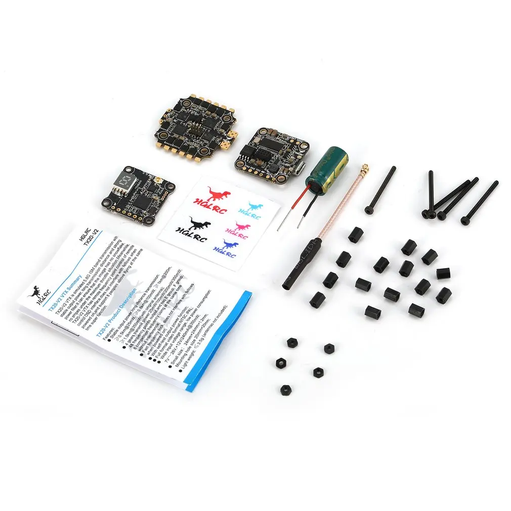 

HGLRC XJB F440-TX20.v2 F4 Flight Controller FC 40A Blheli_S ESC tx20.v2 VTX HGLRC Flight Controller F4 Flight Controller