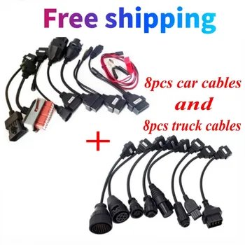 

Full Set 8 pcs Car Cables 8pcs&Truck Cables for vd tcs cdp pro plus MVD Auto Cables for delphis vd ds150e cdp vdijk autocoms pro
