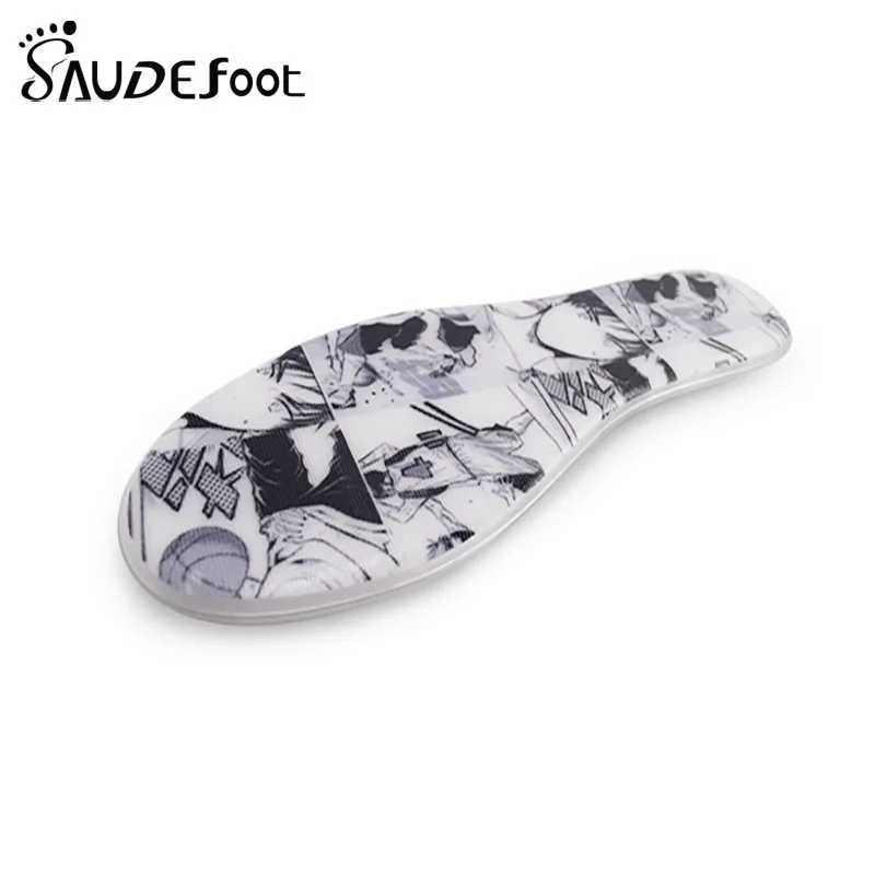 Стельки для кроссовок эластичные дышащие дезодорант бегущие воздушные подушки стельки легкие аниме мультфильм шаблон внутренняя обувь Pad