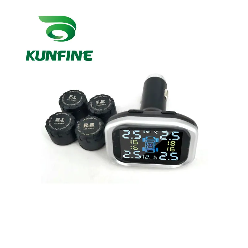 Умный автомобиль TPMS система контроля давления в шинах прикуриватель цифровой ЖК-дисплей автоматическая система охранной сигнализации s давление в шинах - Тип: External Sensor TPMS