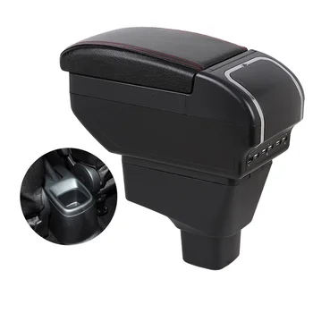 

Car For Suzuki Sx4 2007-2013 Armrest Box Central Armrest Pad Usb Interface Microfiber Leather Special Central Storage Box