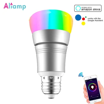 

E26 E27 WiFi Smart LED Light Bulb A19 7W Equivalent 70W Lamp RGB Warm Cool White Remote Control By Alexa Google Home for Ceiling