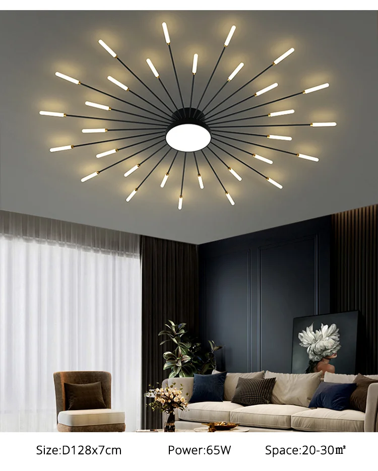 unique chandeliers Firework Shaped New Modern LED Chandeliers Lights For Dining Living Room Bedroom Apartment Villa Home Decoration Indoor Lighting bathroom chandeliers