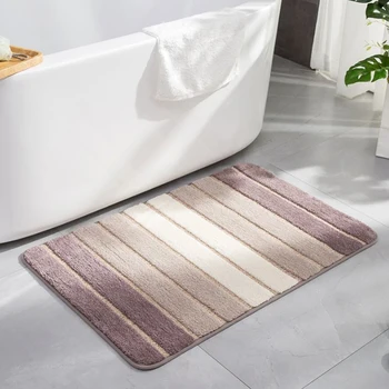 

Anti Slip Bath Mat Washable Bathroom Shower Absorb Rug Toilet Floor Mat Microfiber Carpet 40x60cm/50x80cm/60x90cm/80x120cm Mats