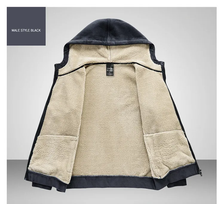 6XL 7XL 8XL зимняя мужская куртка пальто с добавлением шерсти мужские флисовые кардиганы Верхняя одежда Пальто размера плюс куртка с капюшоном спортивная одежда пальто