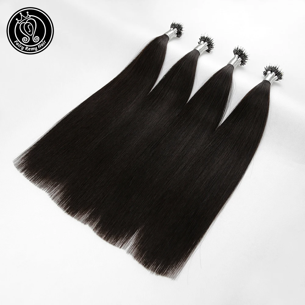 Фея Волосы Remy 0 8 г/локон 16 &quot18&quot 20 &quotнано кольцо микро бусы волосы настоящие
