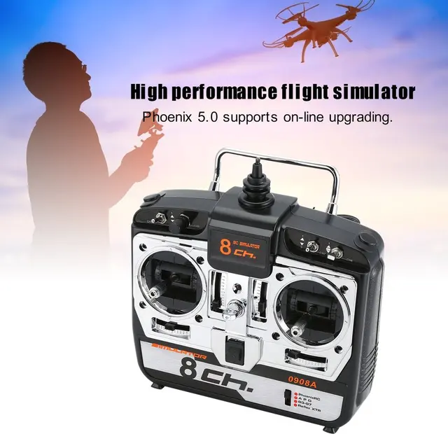 6CH/8CH RC Flight Simulator JTL-0904A Support Realflight G7 Phoenix 5.0 XTR Remote Control Helicopter Fixed-wing Drone 2