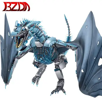 

BZDA Game of Thrones Dragon Viserion Building Blocks Model MOC Anime Action Figures Building Blocks Toys kids Birthday present