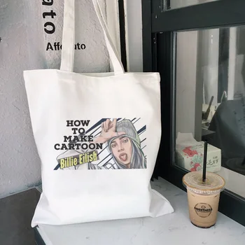 

How To Make Cartoon Billie Eilish Letter Print Shoulder Bags Harajuku Fashion New Messenger Bag College Wind Japanese Women Bag