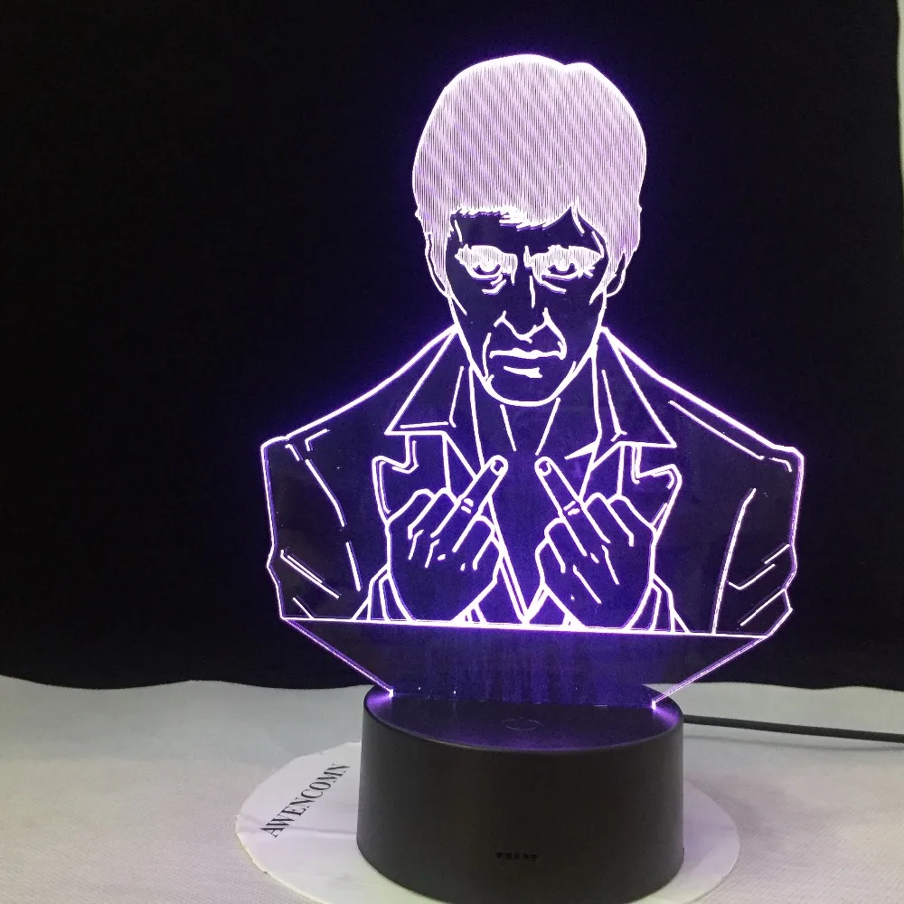 Средний палец босс в форме 3D ночной светодиодный USB свет настроения многоцветный настольная лампа лучшие подарки прикроватный светодиодный RGB подарок дропшиппинг