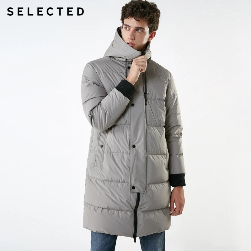 Выбранный Зимний пуховик мужской костюм мужская длинная теплая пальто зимняя