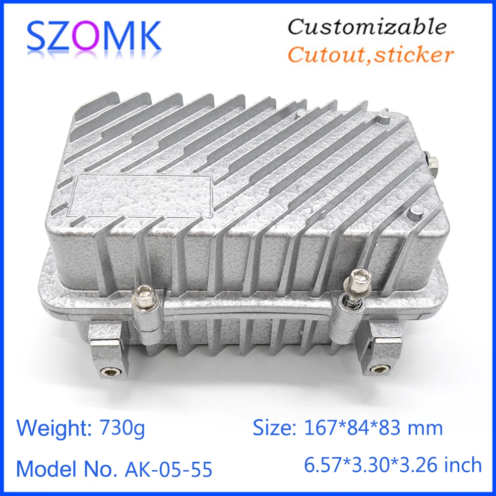 outdoor IP67 waterproof aluminum amplifier die cast enclosure for signal monitoring equipment (8)