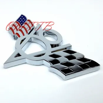 

1pc 3D Metal V8 USA American Flag Car Emblem Universal Auto Car 3D Metal Badge Sticker Decal for Chevrolet car styling