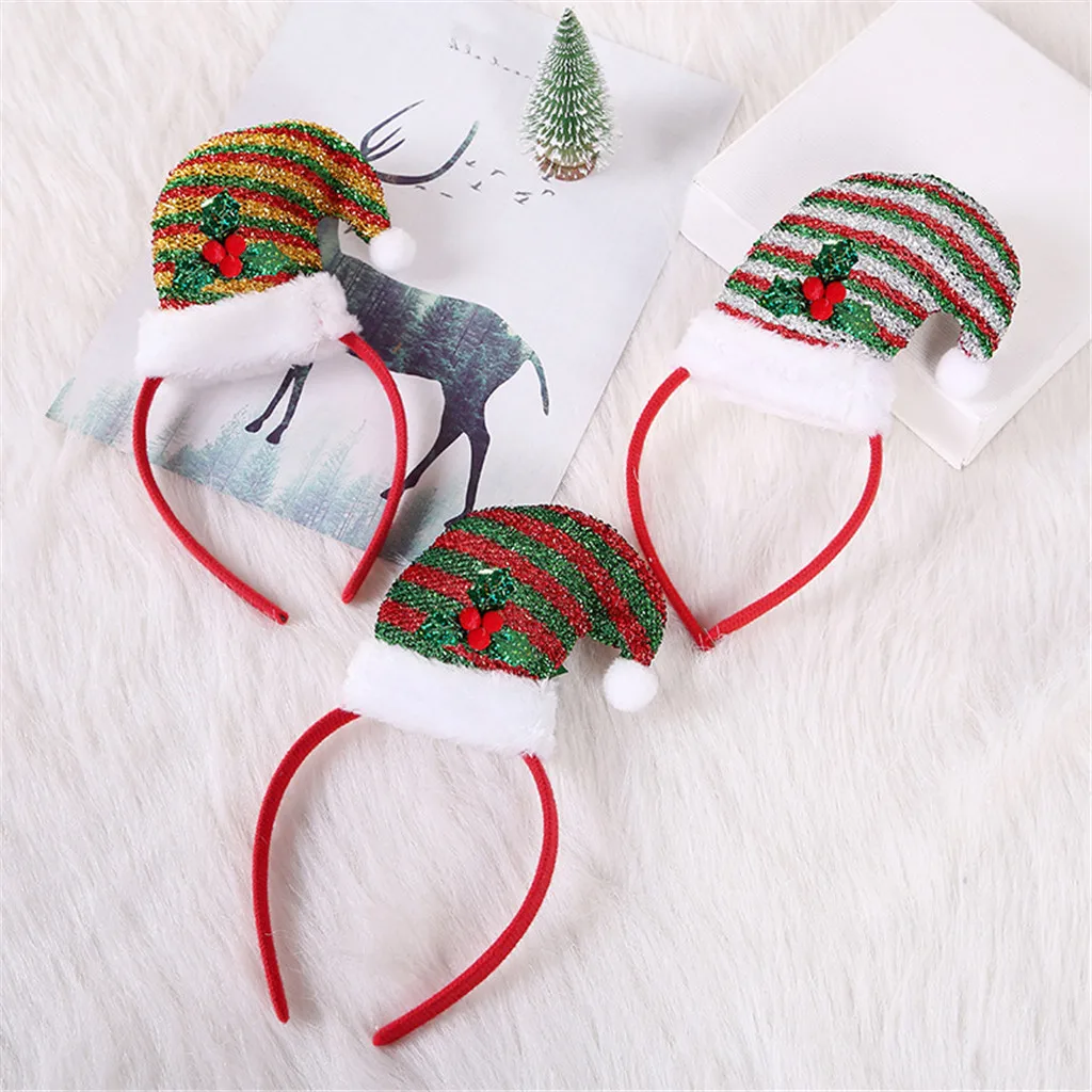 Унисекс, Рождественская елка, косплей, разноцветный светильник, забавная повязка на голову, праздничный костюм, заколка для волос, аксессуар для укладки волос, Tocado De Moda#2