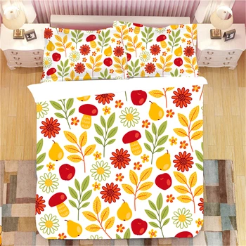 

Fresh flowers 3D Printed 3pcs Bedding Set Duvet Cover Bed Cover Set Bedspreads Home Textiles