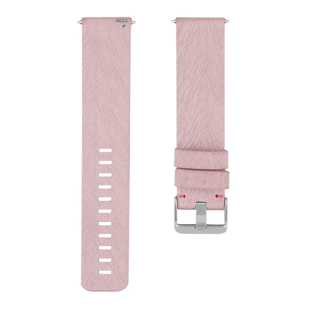 silken pink 1 шт. красочные прочный нейлон холст часы ремешок Замена для Fitbit Versa 2 Смарт аксессуары - Цвет: silken pink