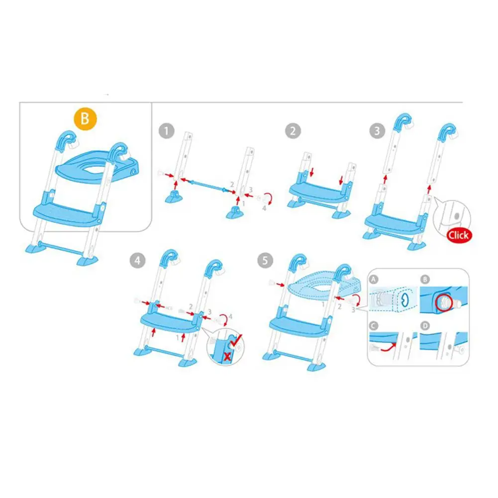 Kidlove Baby 3 в 1 многофункциональная ступенчатая складная лестница для унитаза с горшок
