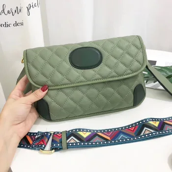 

Luxury Designer 100% Genuine Leather Messenger Bags for Women 2020 New of Chest Bags Slung Fashion Broadband Small Square Bag