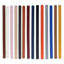 Leather 35cm Bag Belt Plain Weave Rivet Short Strap PU Solid Color Bag Strap Handle DIY Replacement Accessories Thin Bags Strap