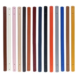 Leather 35cm Bag Belt Plain Weave Rivet Short Strap PU Solid Color Bag Strap Handle DIY Replacement Accessories Thin Bags Strap