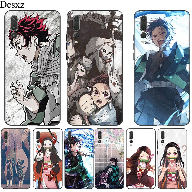 

Cell Phone Case For Huawei Honor 7A 7C 7X 8 8X 8C 9 Note 10 Lite View 20 9X Cover Anime Demon Slayer Kimetsu no Yaiba