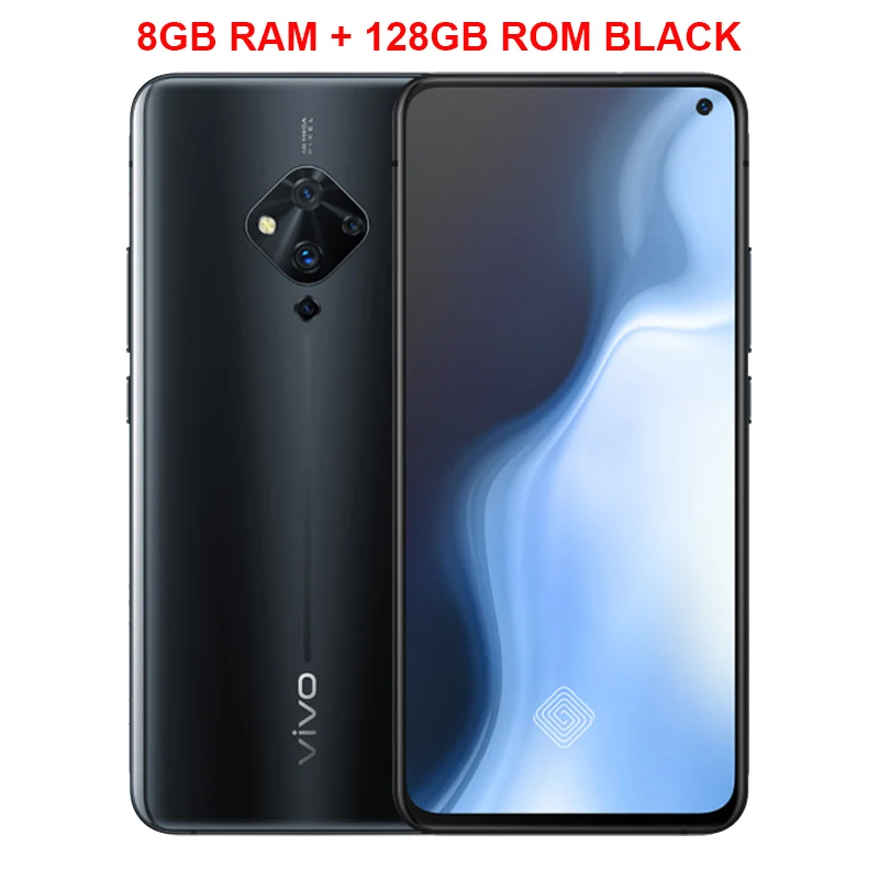 Black 8GB 128GB vivo S5 Мобильный телефон 6,4" 8G+ 128G Snapdragon 712 Восьмиядерный 48MP четырехъядерный тыловая камера 4100mAh 22,5 W Быстрая зарядка смартфон - Цвет: Black 8GB 128GB