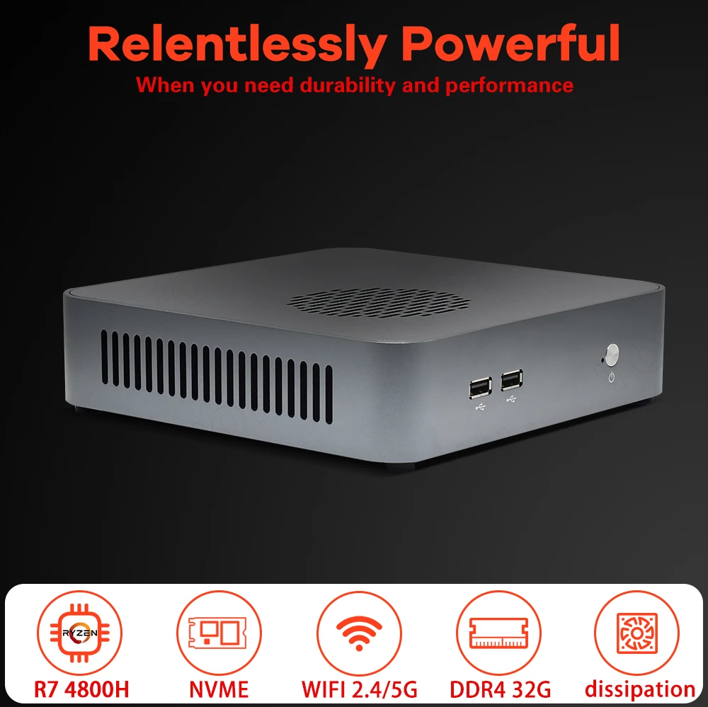 TOPTON nuevo 7nm Mini PC AMD Ryzen 7 4800H 8 Core M.2 NVMe juego computadora Windows 10 Pro 4K gráficos Radeon hacha WiFi6 mejor que i9