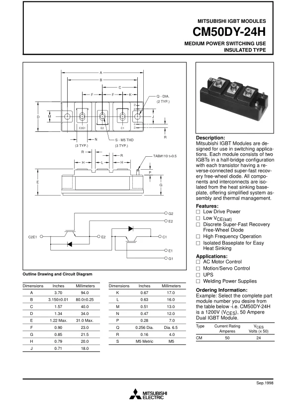 CM100DY-12H Новинка