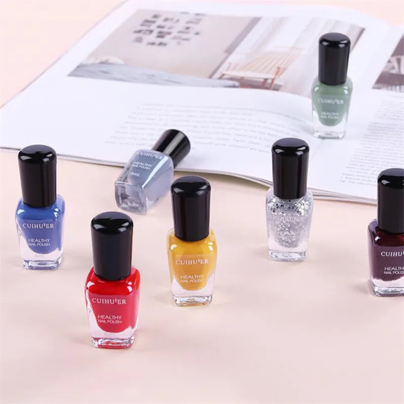8ml Nail Polish No Baking Tearable Water-based Quick-drying Nude Transparent Peelable