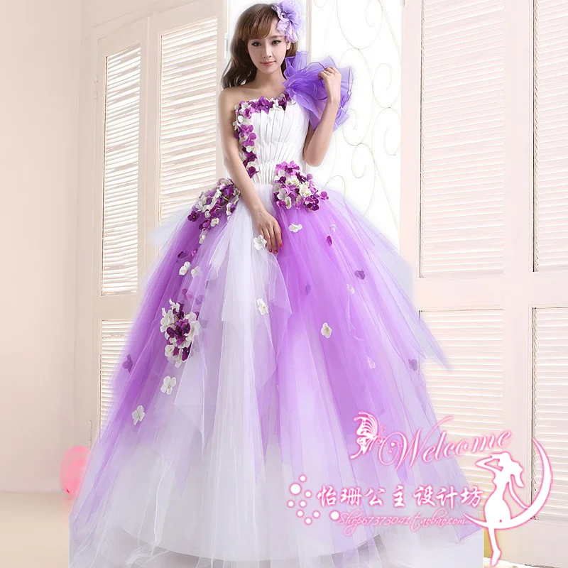 Феи Vestidos De Dulces 16 Бальные платья фиолетового цвета на одно плечо из органзы милые 15 маскарадные бальные платья Бальные платья habitu