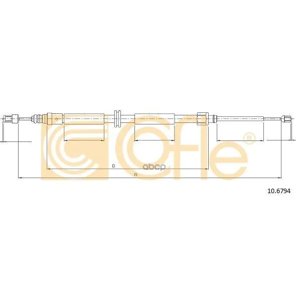 Трос Стояночного Тормоза Задн Renault Megane Iii All(Ручной Тормоз) 09- Cofle арт. 10.6794