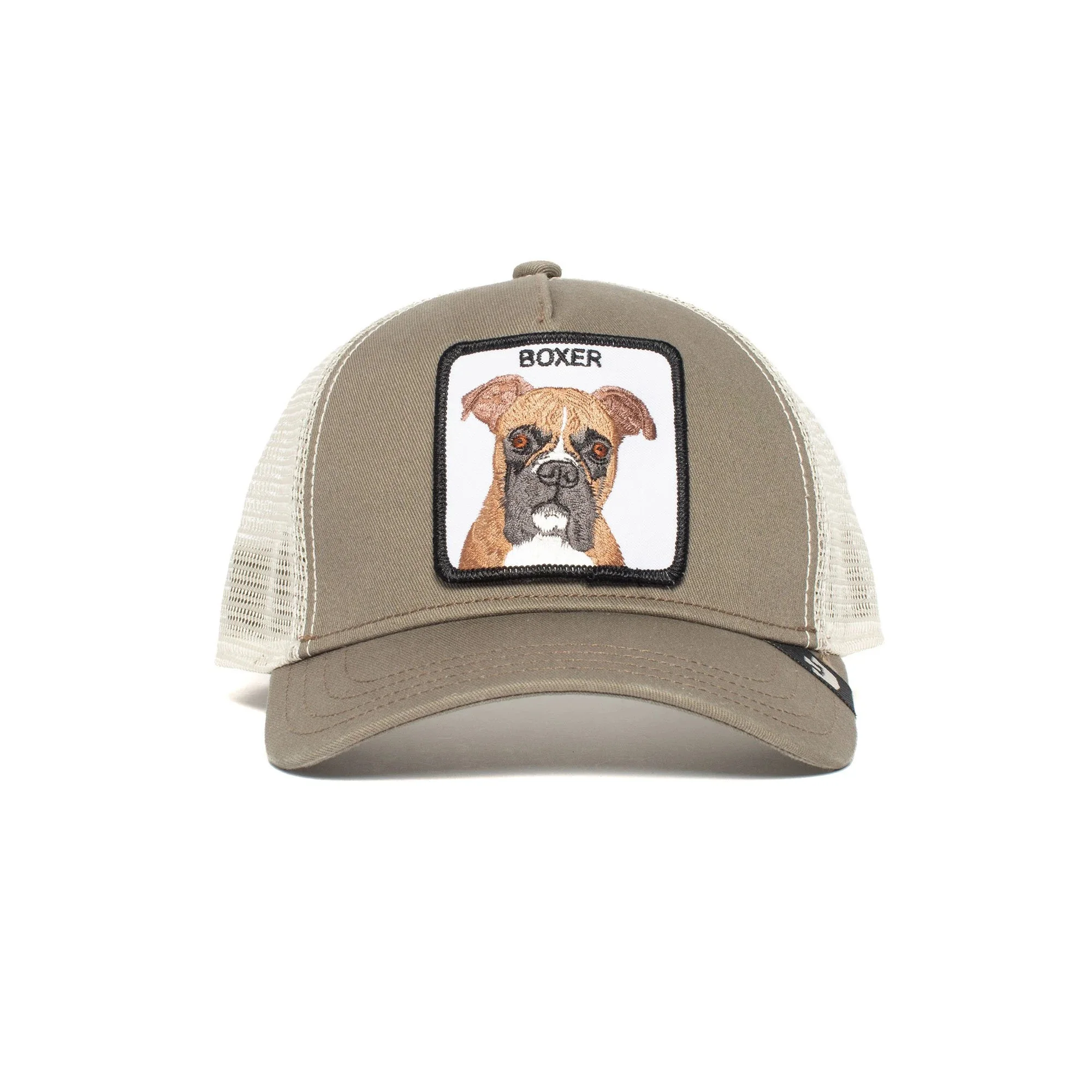 

New Exquisite Animal Light Yellow Black Eye Bag Dog BOXER Embroidery Anime Cute Embroidery Baseball Cap Mesh Men's Sunshade hats
