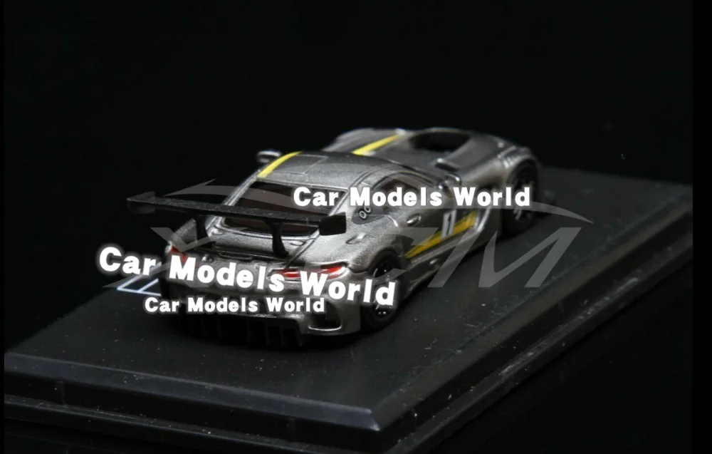 Полимерная модель автомобиля Avan Style Mercedes AMG GT3 1: 87 (серый/желтый) + маленький