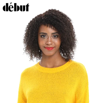 

Debut Lace Front Curly Bob Wigs Brazilian Short Bob Human Hair Wigs Natural Remy Human Hair Lace Part Wigs Women Black Wigs