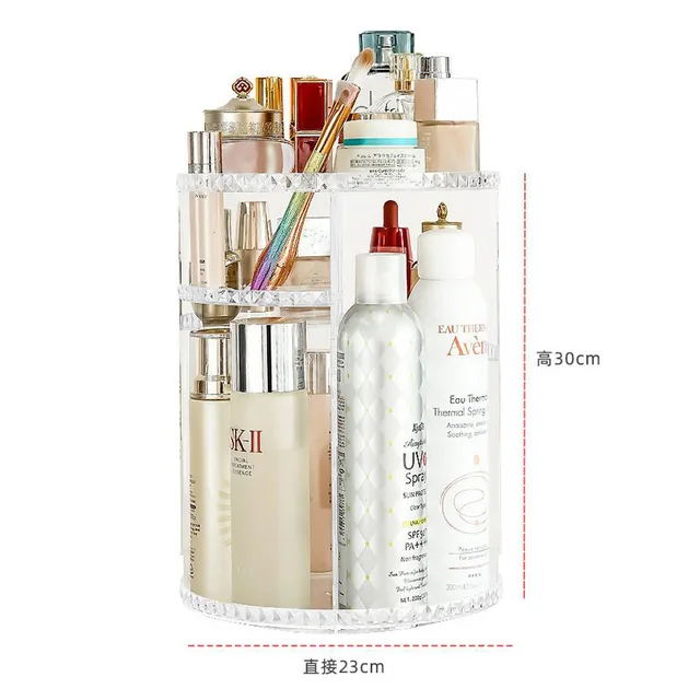 Forgó Smink Szervező Tároló Doboz Állítható Kozmetikai Sminkkefe Tartó Nagy Kapacitású Fürdőszoba Tárolás - Image 6