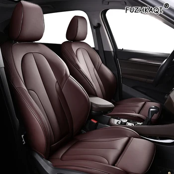 

FUZHKAQI Make Custom Leather car seat cover set For VW T-Cross C-TREK Volkswagen CC SANTANA JETTA BORA Automobiles Seat Covers