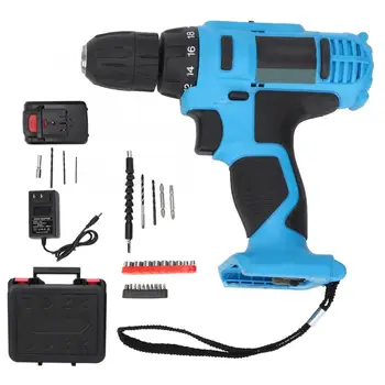 

Electric Hand Drill CW/CCW Rechargeable Screwdriver Power Tool US Plug 100V-240V