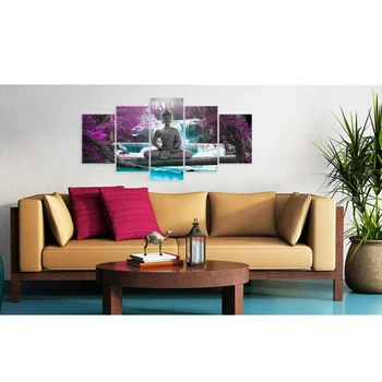 

5Pcs/Sets Canvas Modern Picture Wall Art Decor Home Buddha Zen Landscape Painting 2020 High Quality