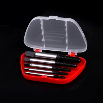 

In box Damaged Screw Extractor Drill Bits Guide 5pc Broken Bolt Remover Set double side Screw Extractor Easy Out tool for car